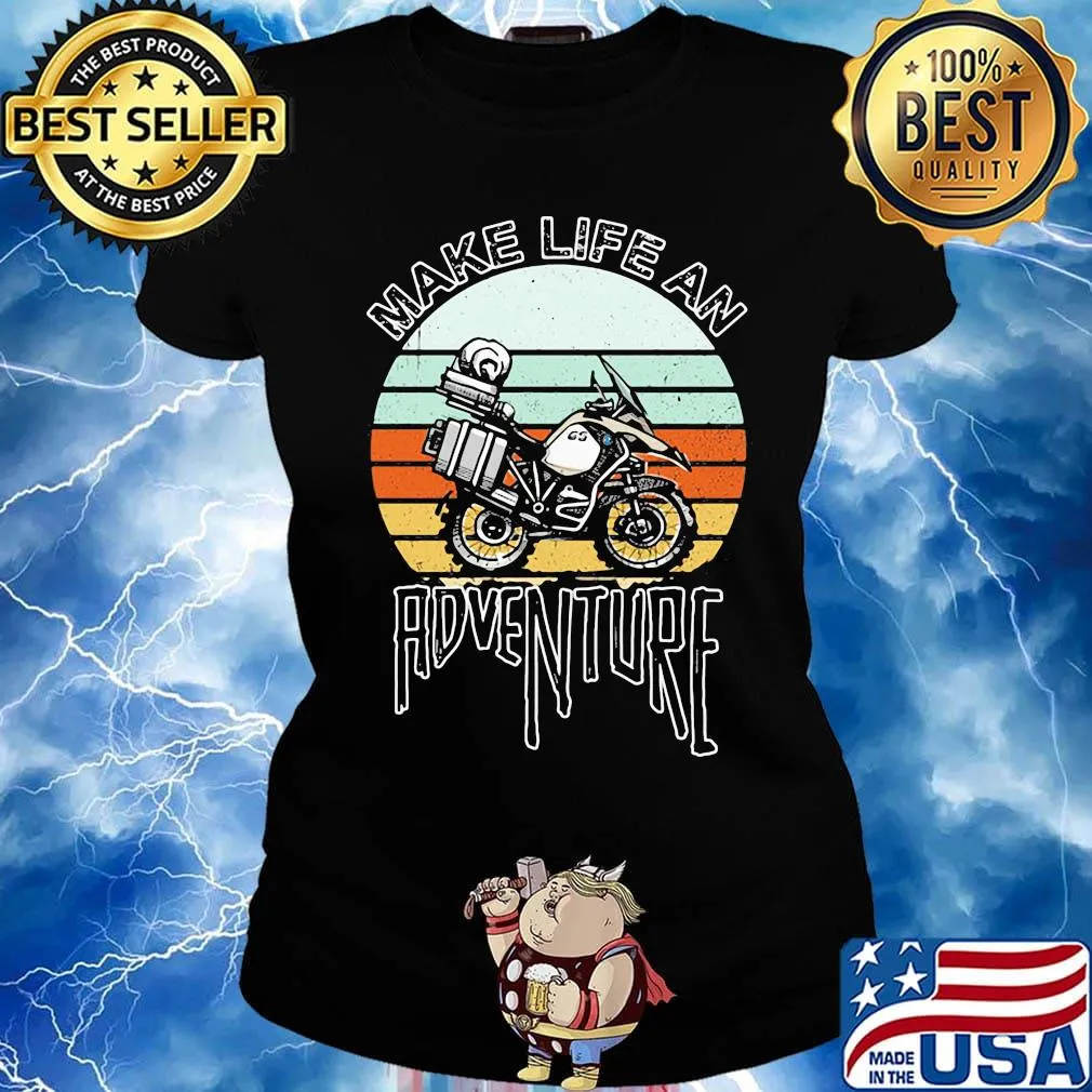 Motocross make life an adventure vintage retro s Ladies tee