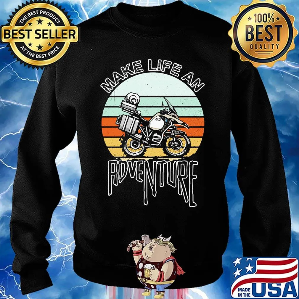 Motocross make life an adventure vintage retro s Sweater