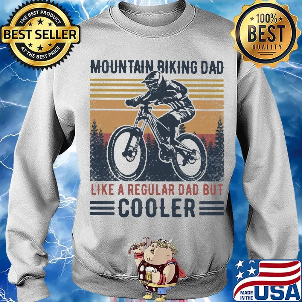 Mountain biking dad like a regular dad but cooler happy father's day vintage retro s Sweater