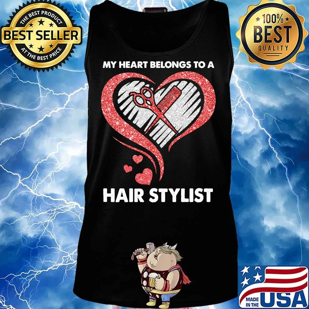 My heart belongs to a hair stylist diamond s Tank top