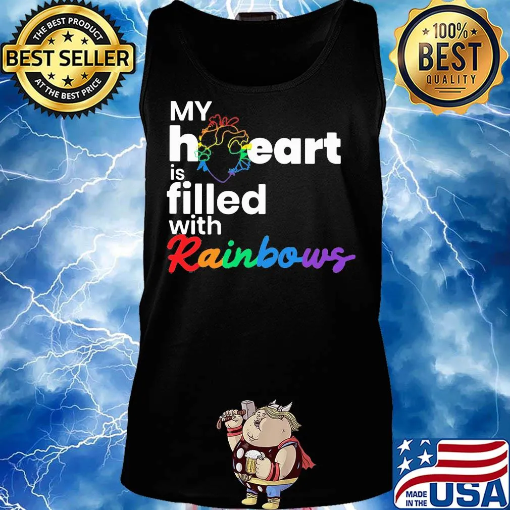 My heart is filled with rainbows LGBT s Tank top