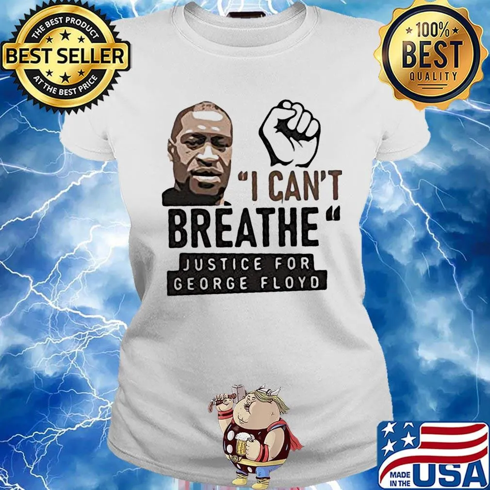 Official I can't breathe justice for george floyd black lives matter s Ladies tee