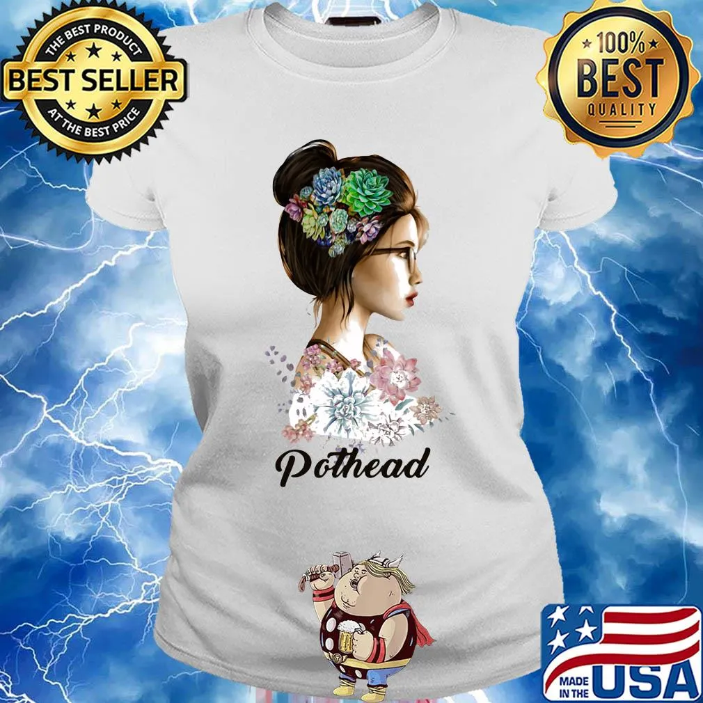 Official pothead girl flower s Ladies tee