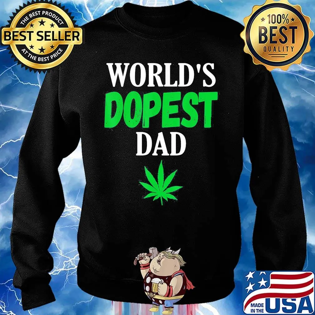 Official World's dopest dad weed s Sweater