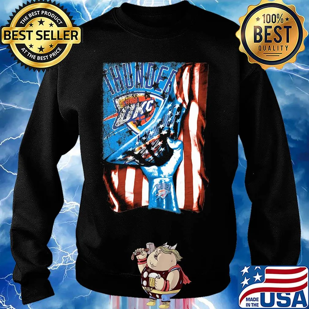 Oklahoma city thunder american flag independence day s Sweater