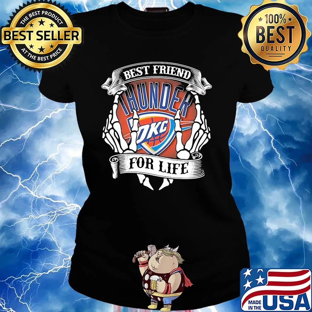 Oklahoma city thunder best friend for life seketon s Ladies tee