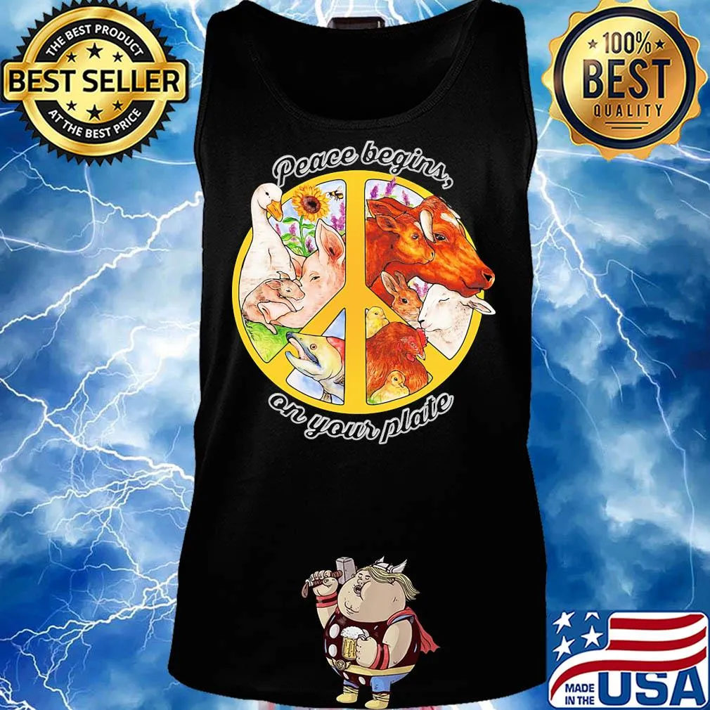 Peace begins on your plate animal s Tank top