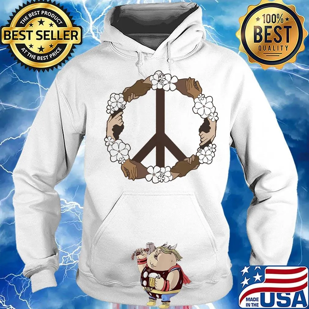Peace juneteenth american flag independence day flowers s Hoodie