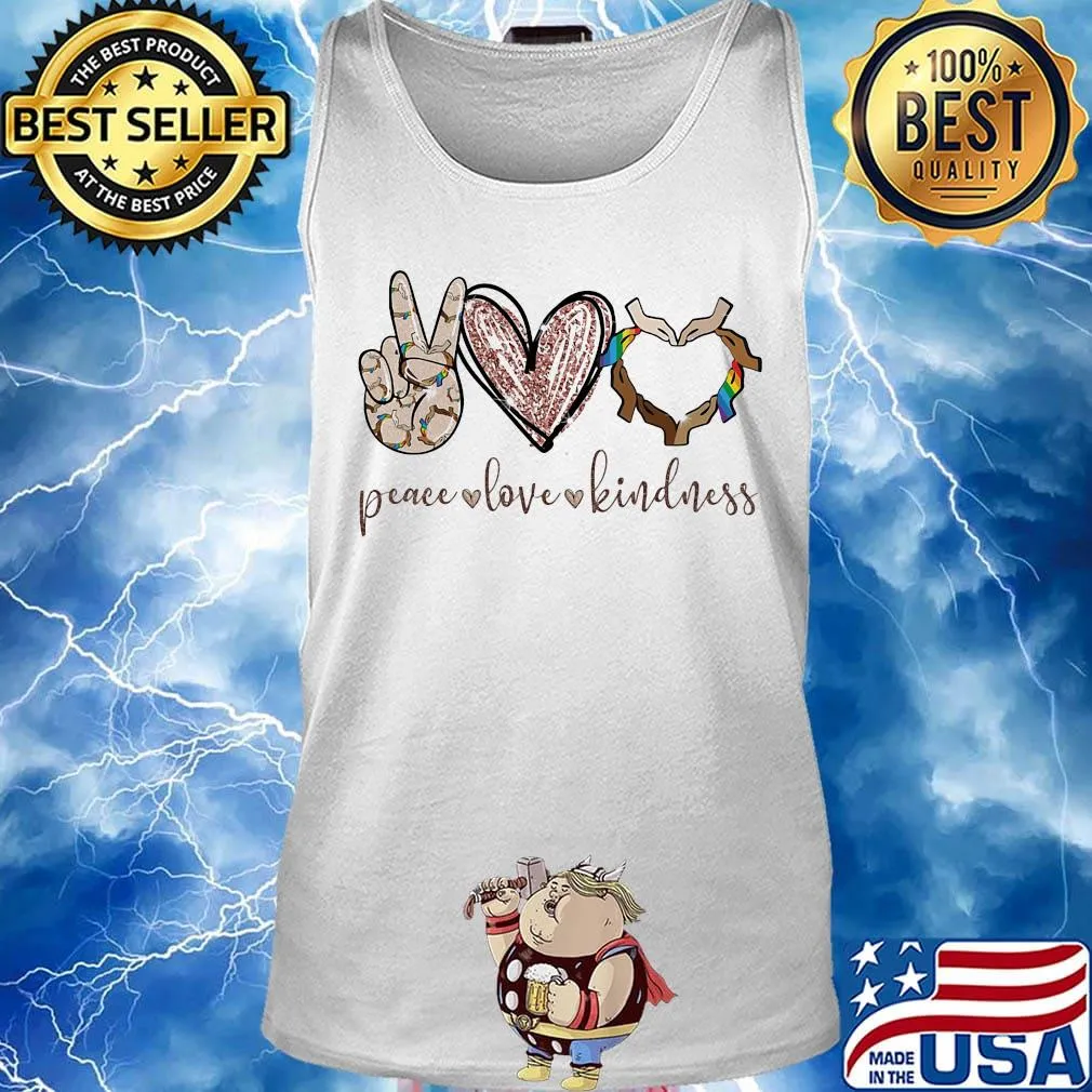 Peace Love Kindness Hands Black Lives Matter LGBT Shirt Tank top