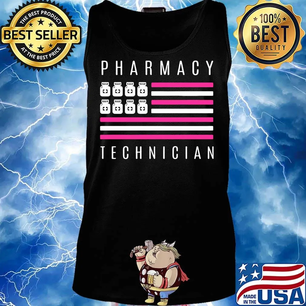 Pharmacy technician american flag s Tank top