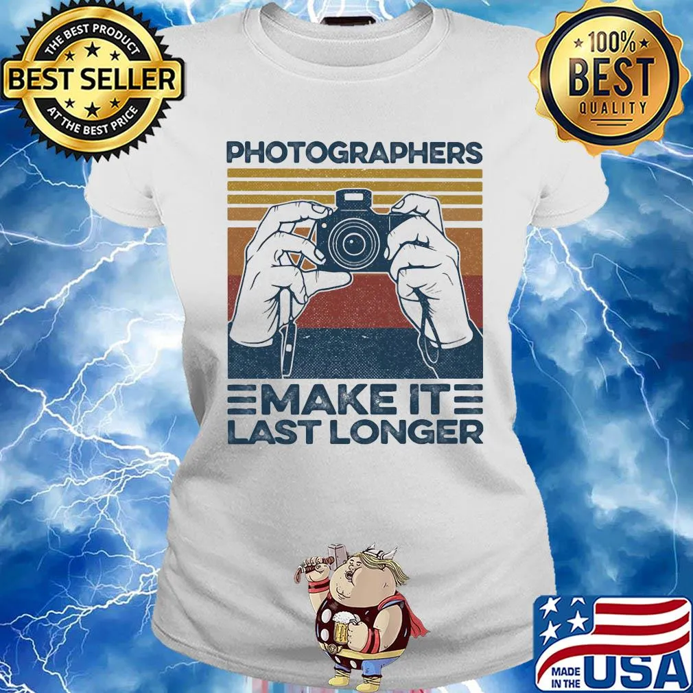Photographers make it last longer vintage retro s Ladies tee