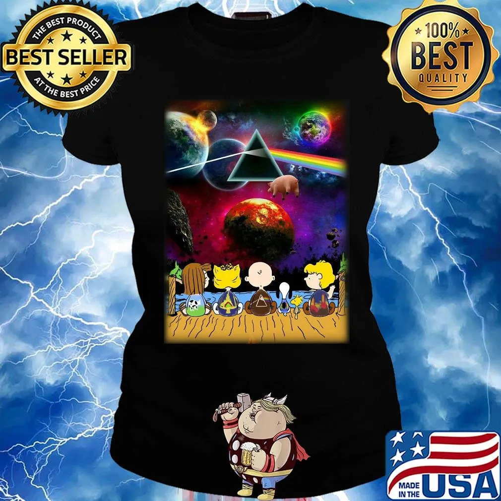 Pink floyd snoopy and friends s Ladies tee