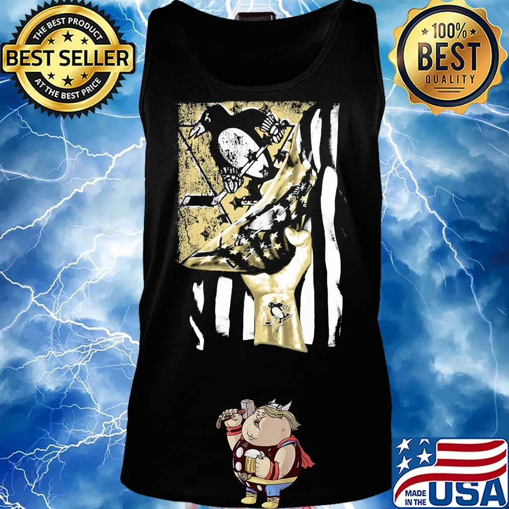 Pittsburgh penguins american flag independence day s Tank top