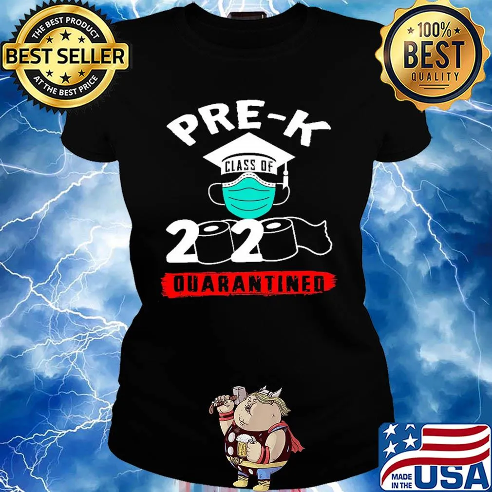 Pre-k grad graduation class of 2020 quarantined toilet paper mask s Ladies tee