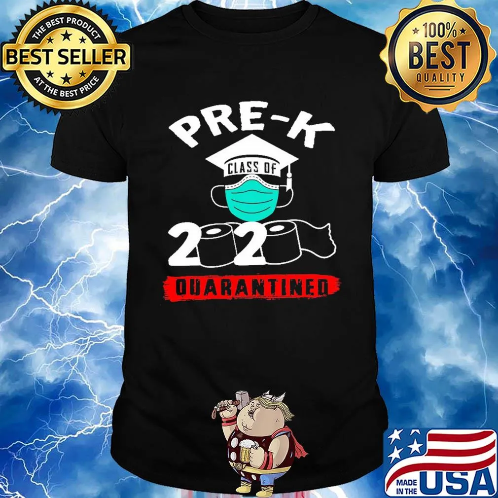 Pre-k grad graduation class of 2020 quarantined toilet paper mask shirt