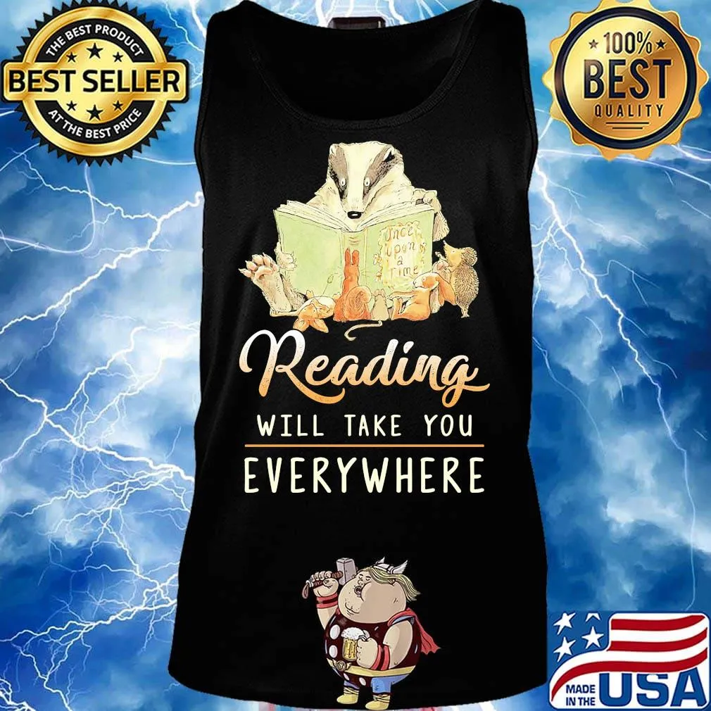 Rading Will Take You Everywhere Book Squirrel Shirt Tank top