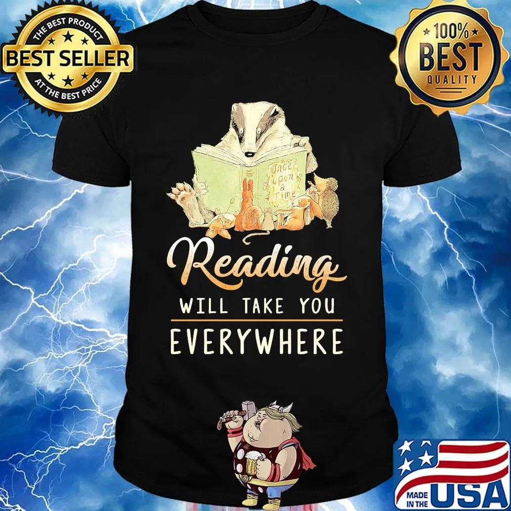 Rading Will Take You Everywhere Book Squirrel Shirt