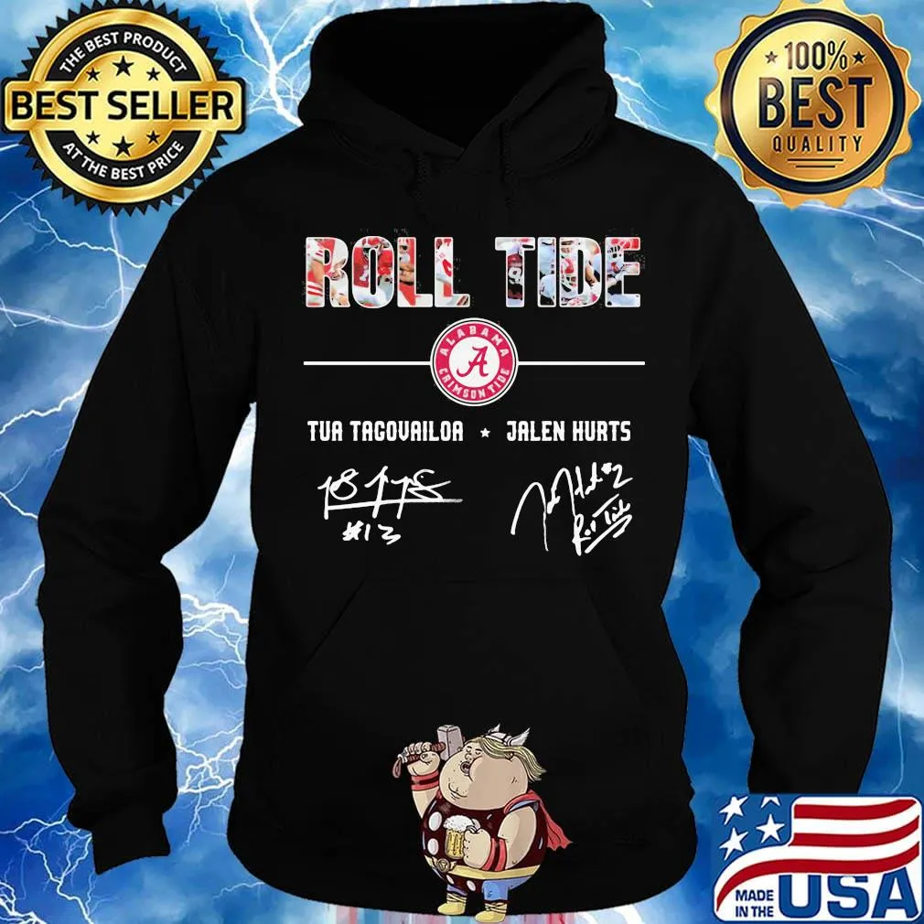 Roll tide alabama crimson tide tua tagovailoa jalen hurts signatures s Hoodie