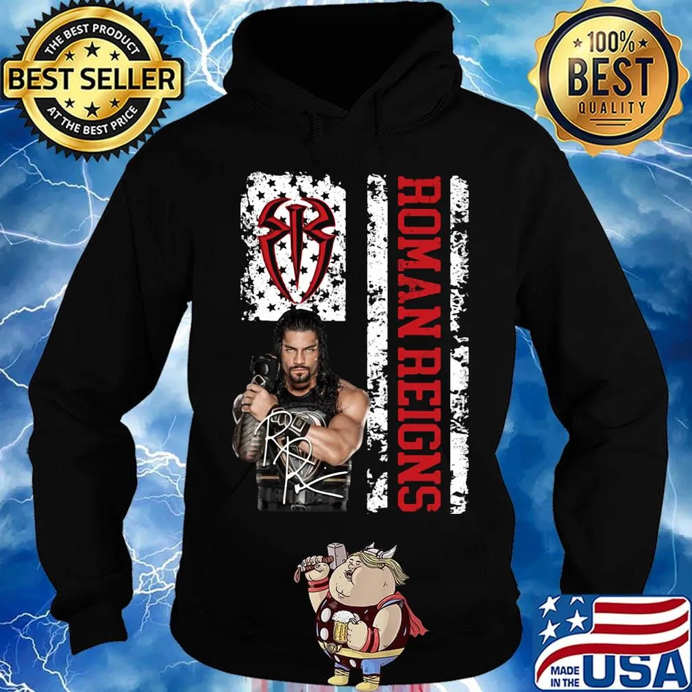 Roman reigns signature american flag independence day s Hoodie