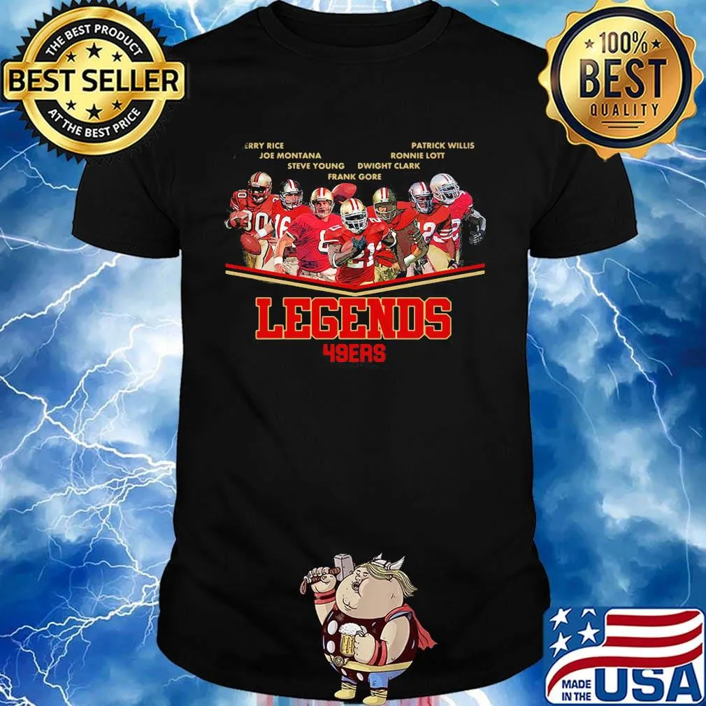 San francisco 49ers football team player legends shirt