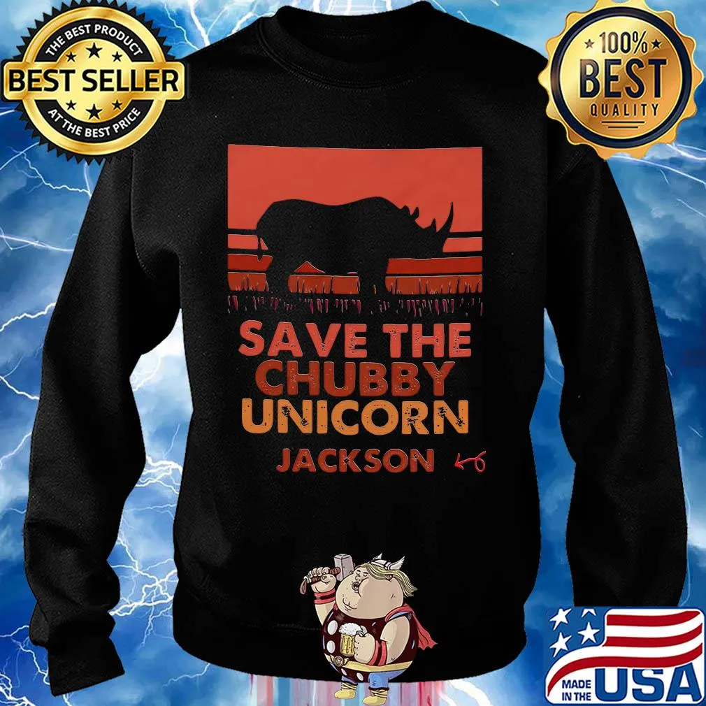 Save the chubby unicorn jackson vintage s Sweater