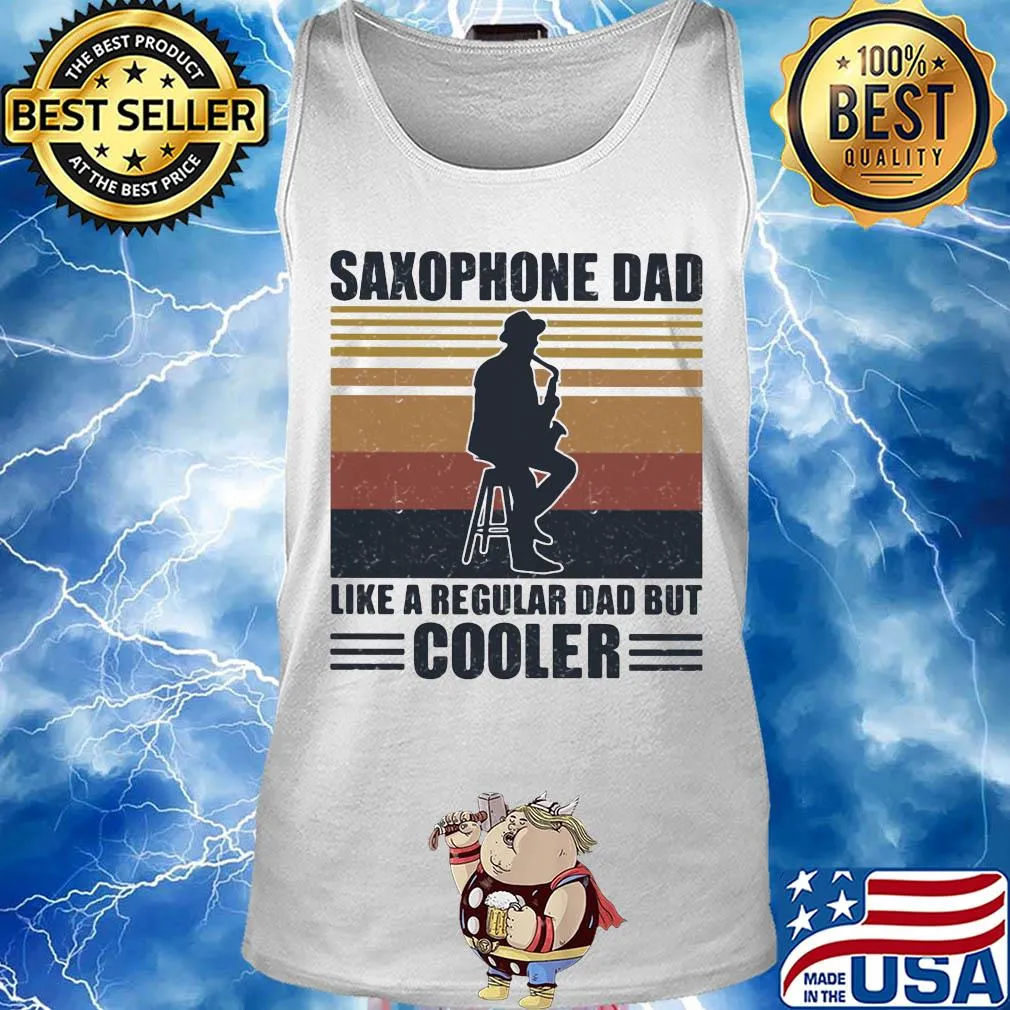 Saxophone dad like a regular dad but cooler vintage retro s Tank top