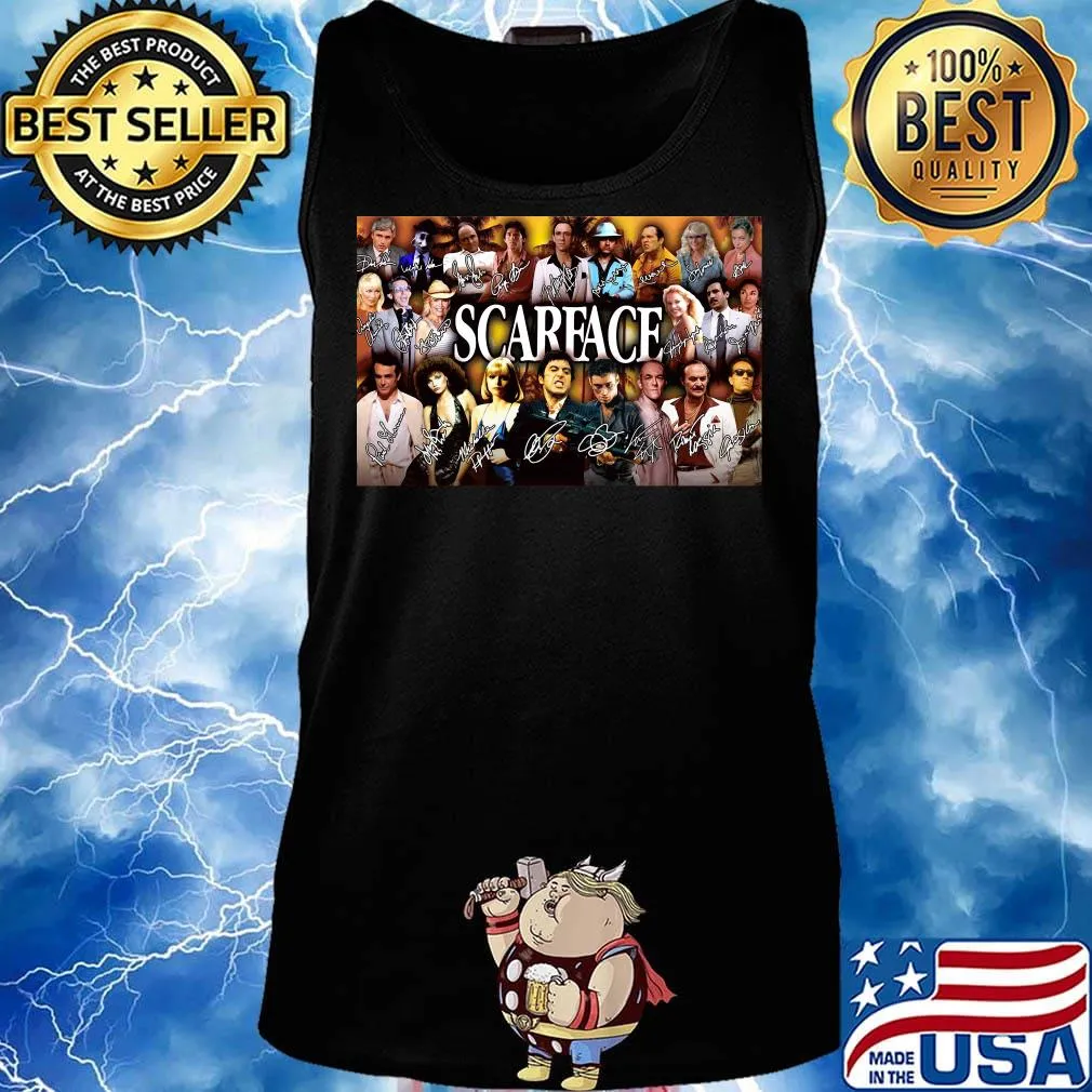 Scarface movie characters signatures poster s Tank top