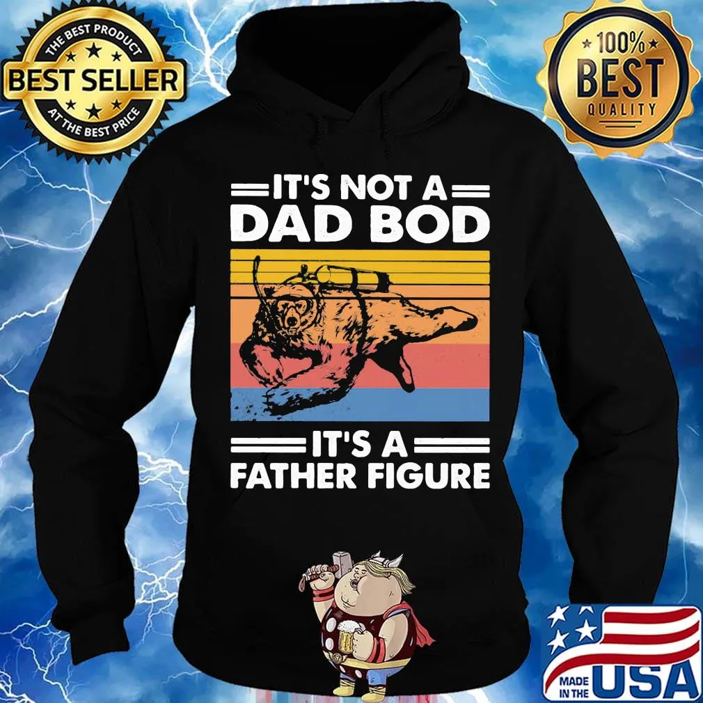 Scuba diving bear it's not a dad bod it's father figure father's day vintage retro s Hoodie