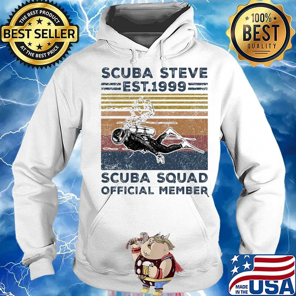 Scuba steve est 1999 scuba squad official member vintage retro s Hoodie