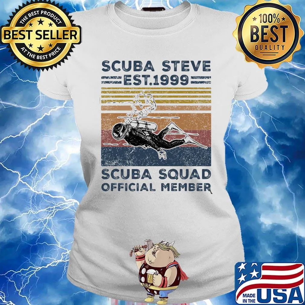 Scuba steve est 1999 scuba squad official member vintage retro s Ladies tee