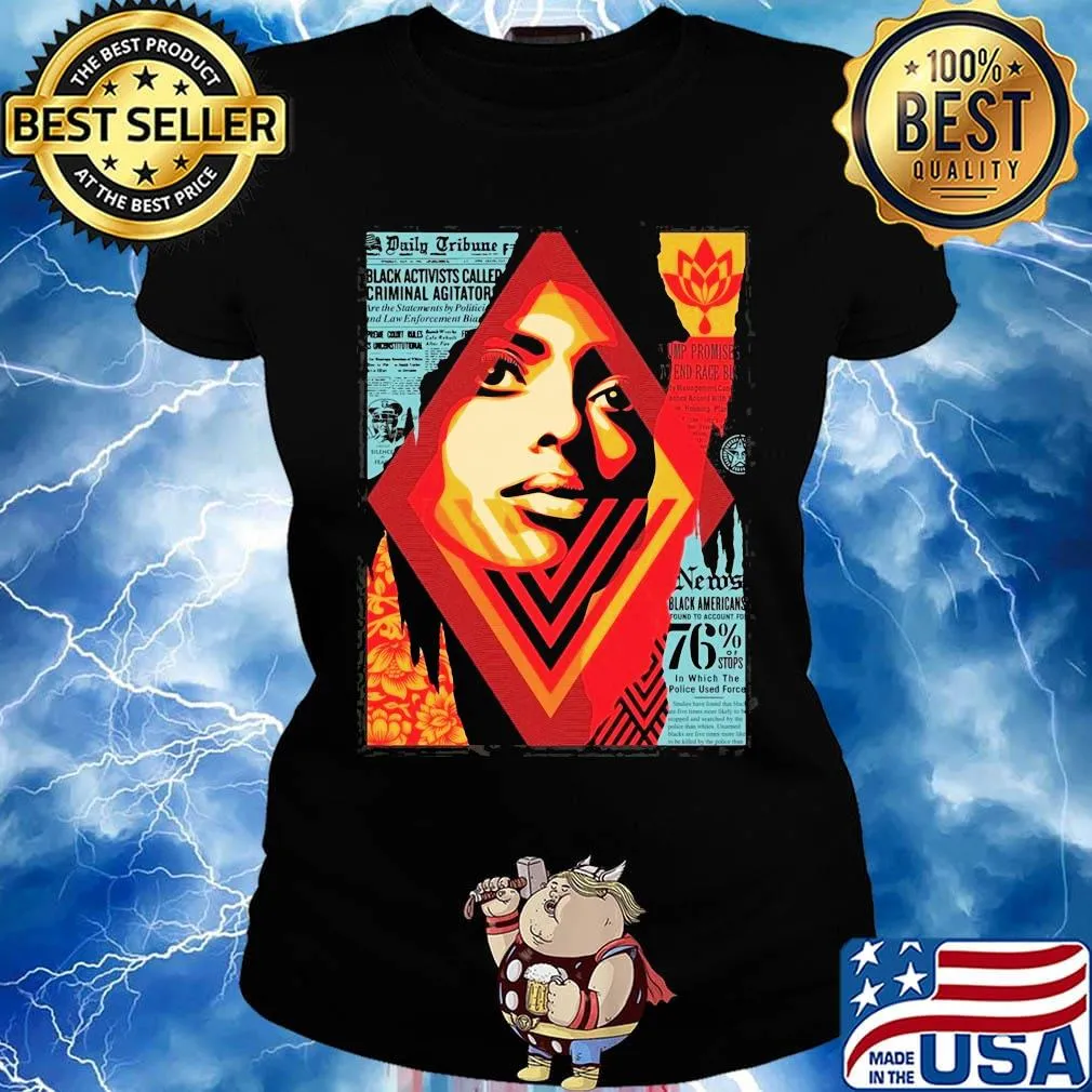 Shepard fairey bias by numbers s Ladies tee