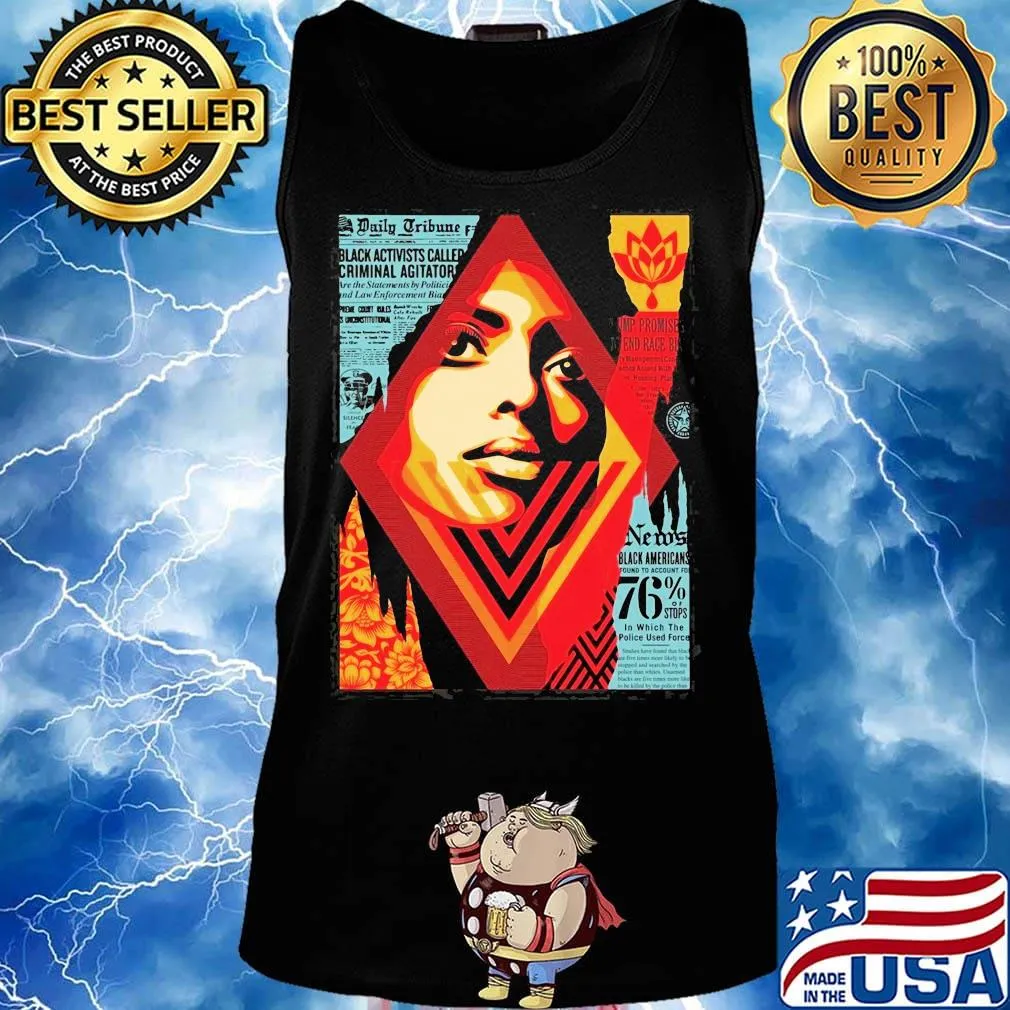Shepard fairey bias by numbers s Tank top