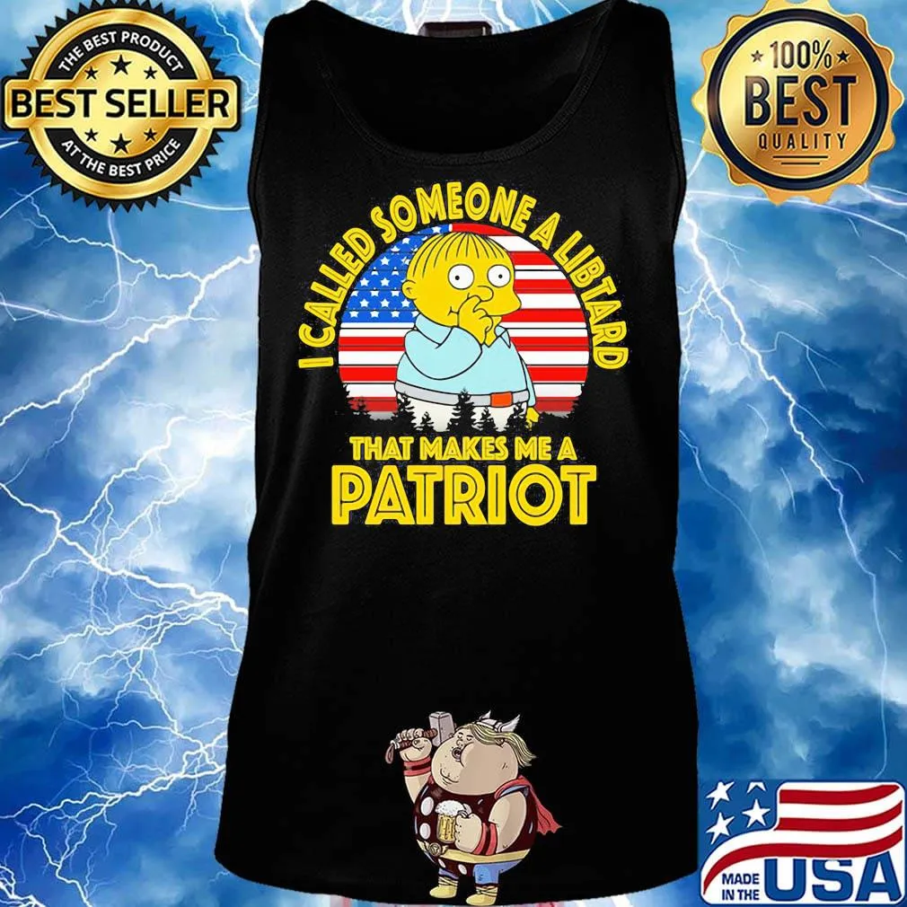 Simpson i called someone a libtard that makes me a patriot american flag independence day vintage retro s Tank top