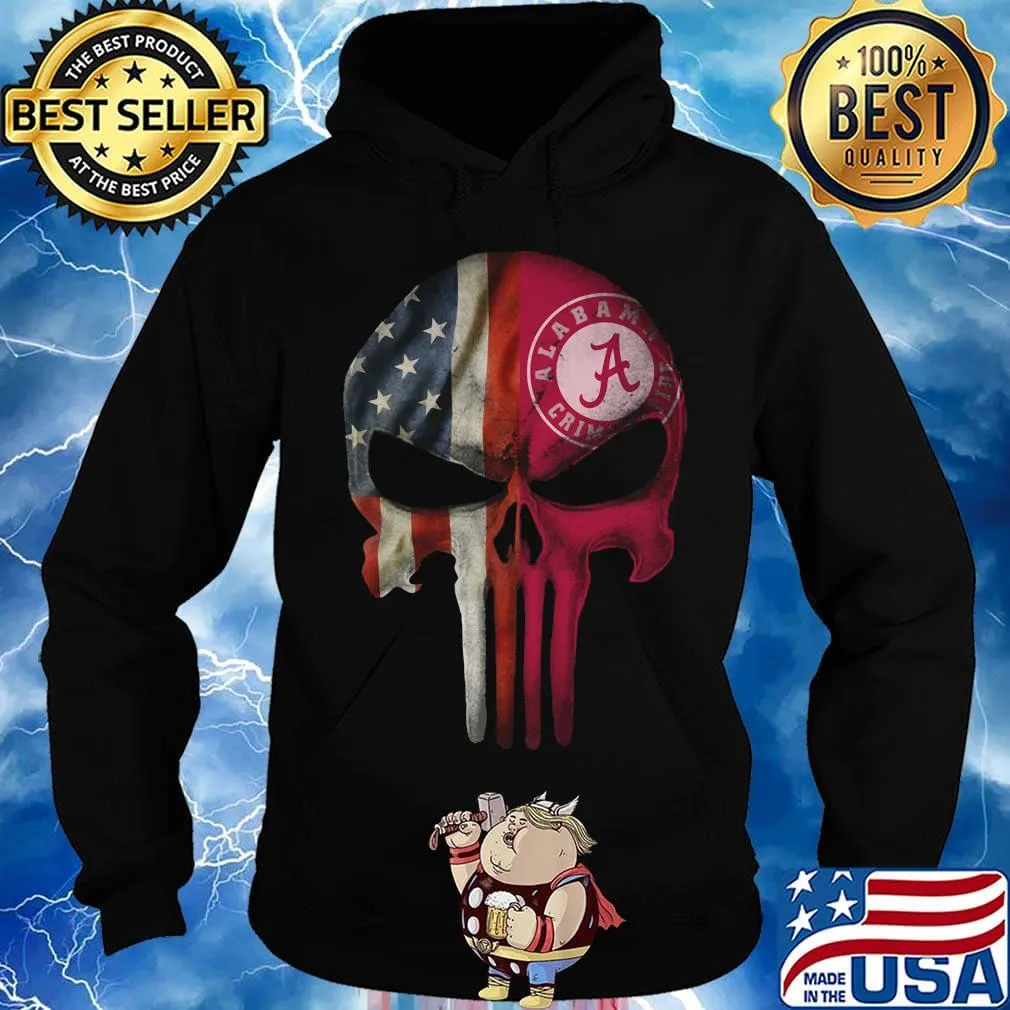 Skull american flag alabama crimson tide independence day s Hoodie