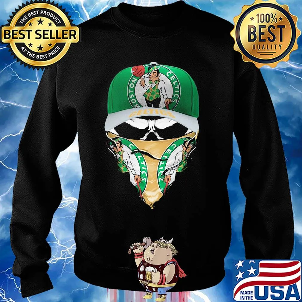 Skull mask boston celtics basketball s Sweater