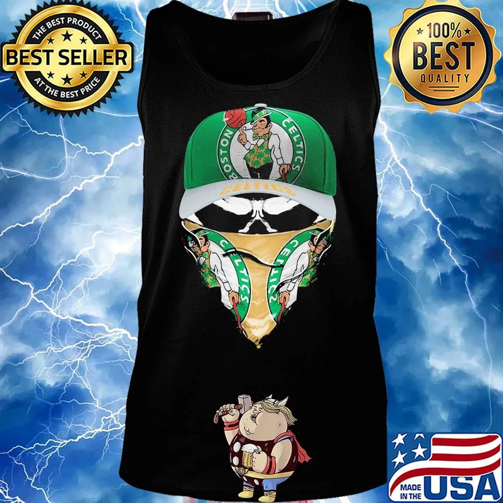 Skull mask boston celtics basketball s Tank top