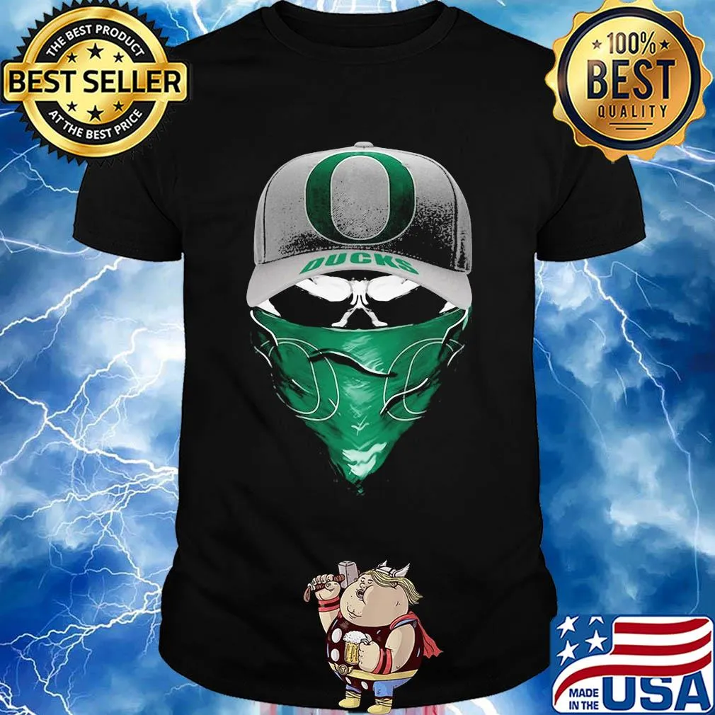 Skull mask oregon ducks football shirt