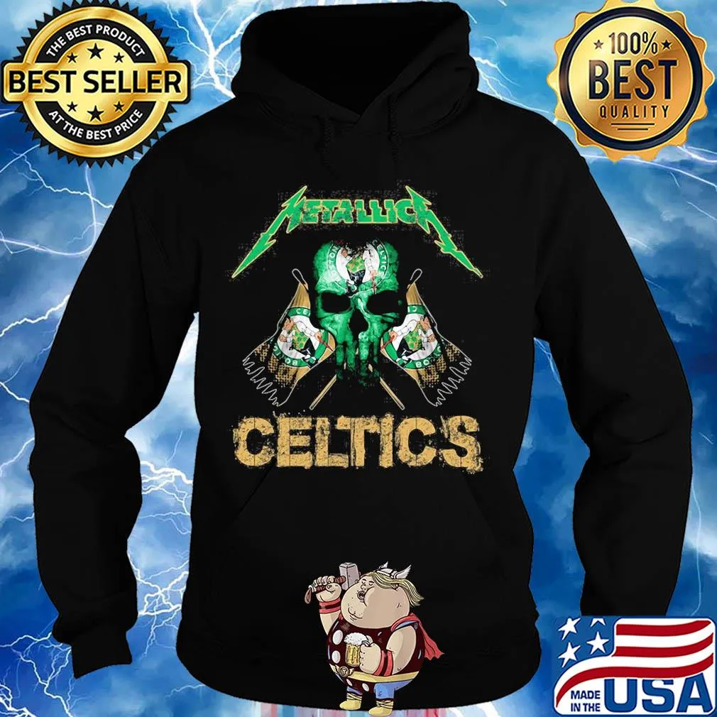 Skull metallica boston celtics flag s Hoodie