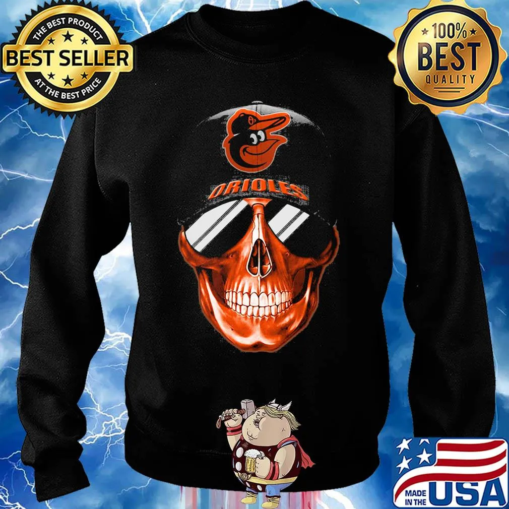 Skull smile baltimore orioles baseball s Sweater