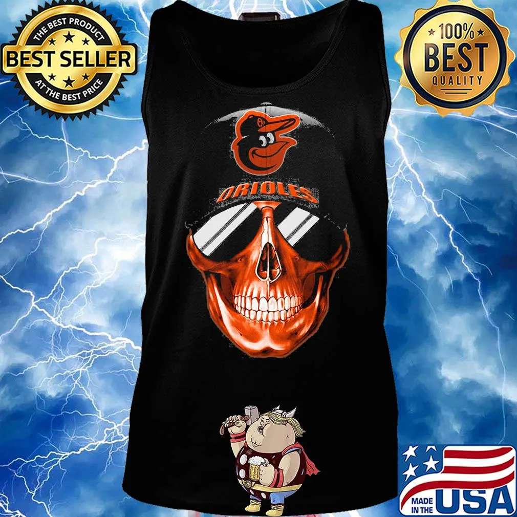 Skull smile baltimore orioles baseball s Tank top