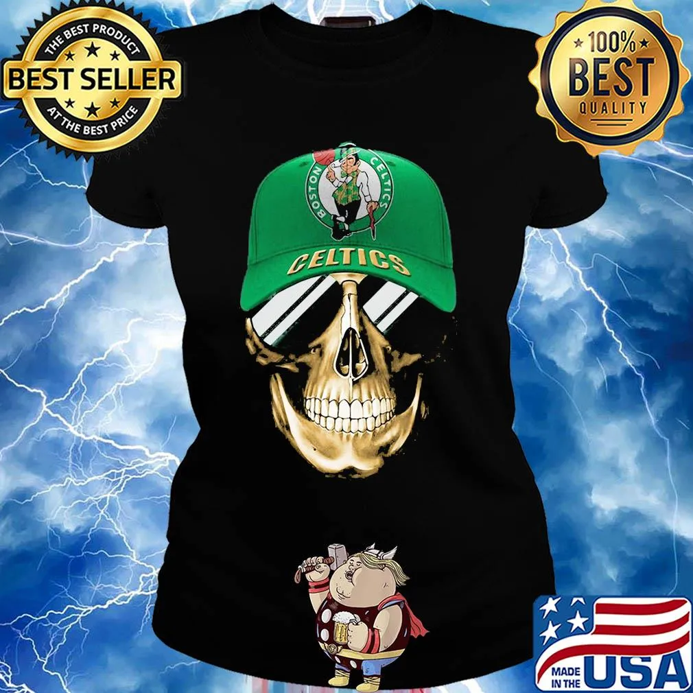 Skull smile oklahoma boston celtics basketball s Ladies tee