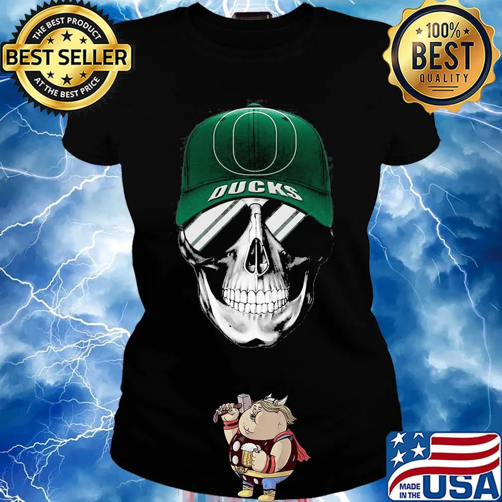 Skull smile oregon ducks s Ladies tee