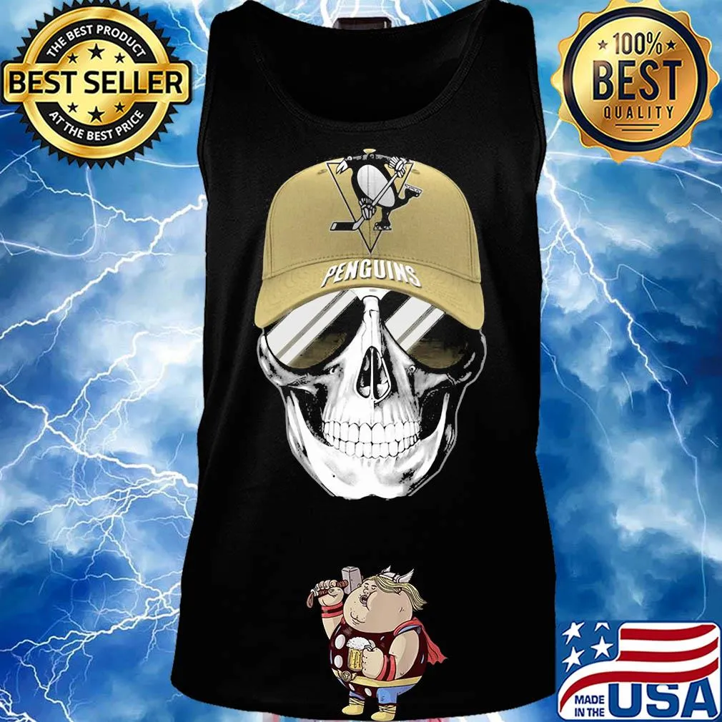 Skull smile pittsburgh penguins hockey s Tank top