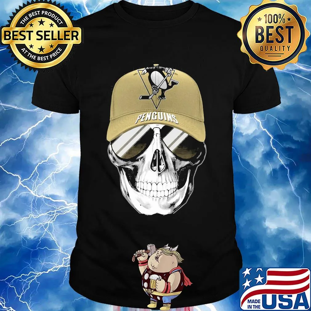 Skull smile pittsburgh penguins hockey shirt