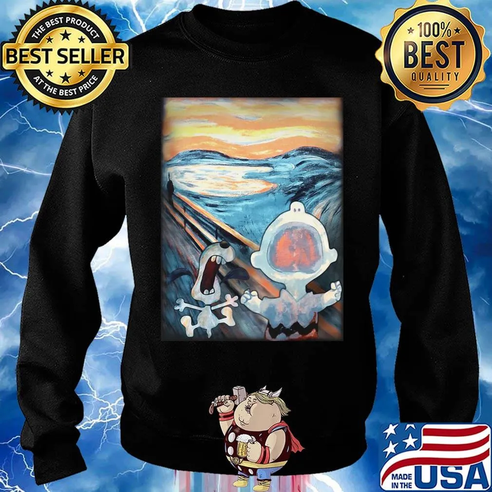 Snoopy and charlie brown van gogh starry night s Sweater