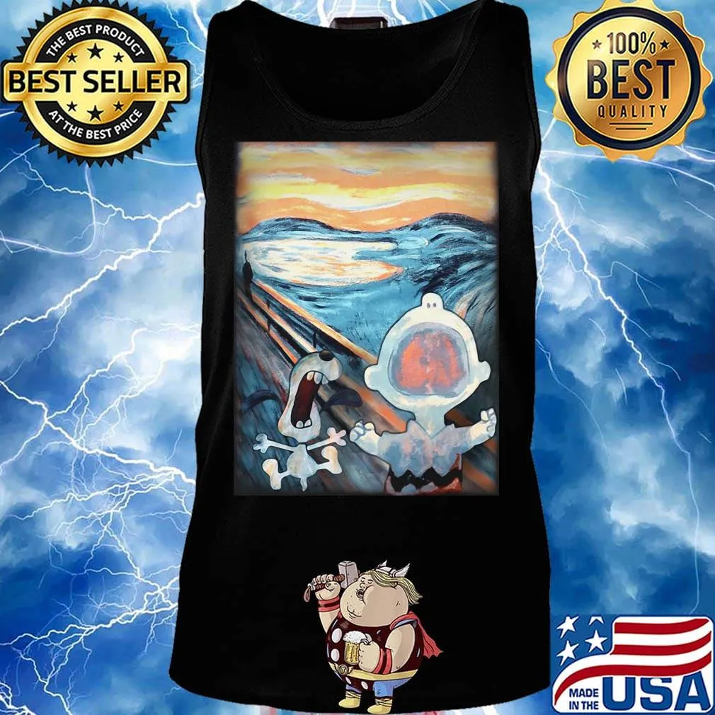 Snoopy and charlie brown van gogh starry night s Tank top