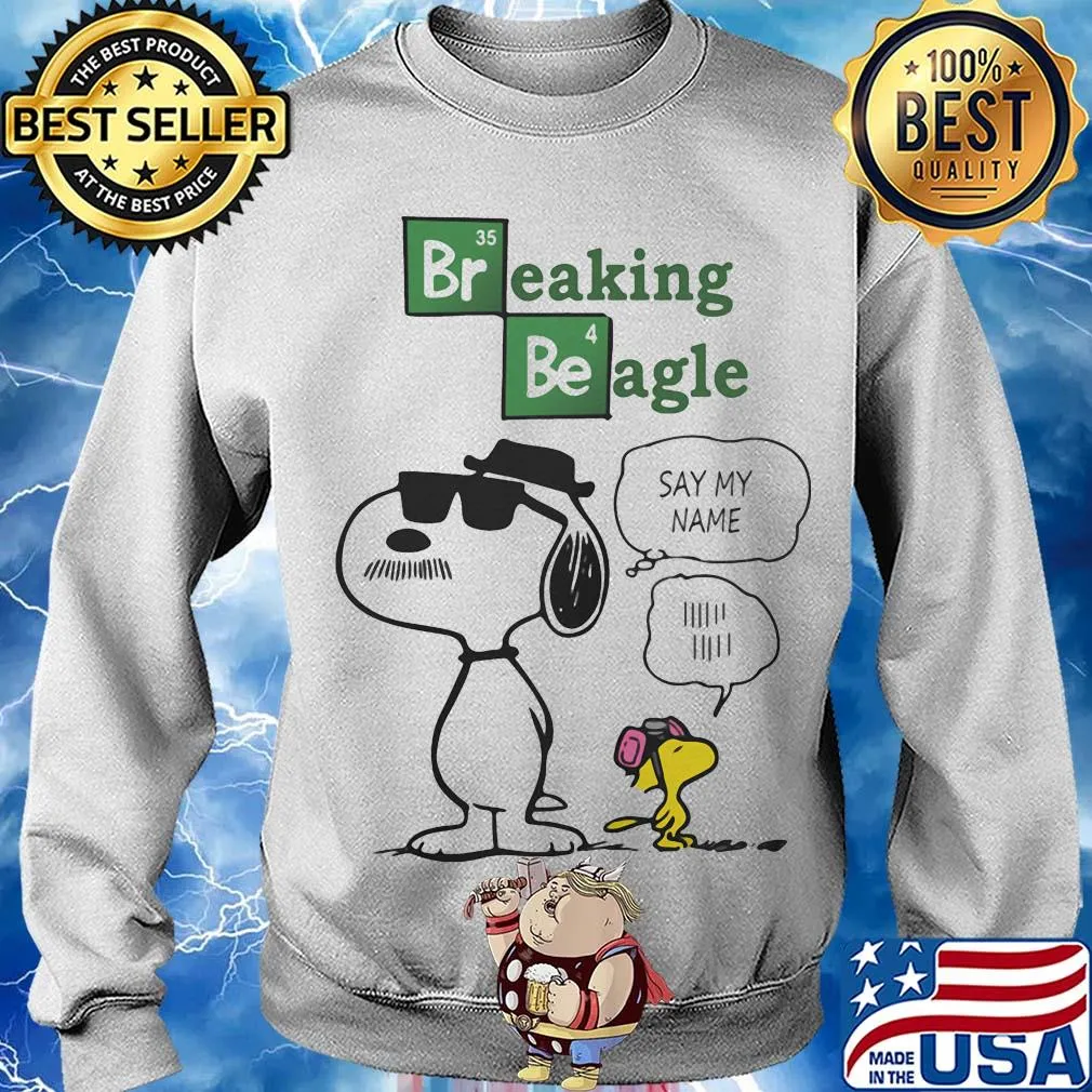 Snoopy and woodstock breaking beagle say my name s Sweater