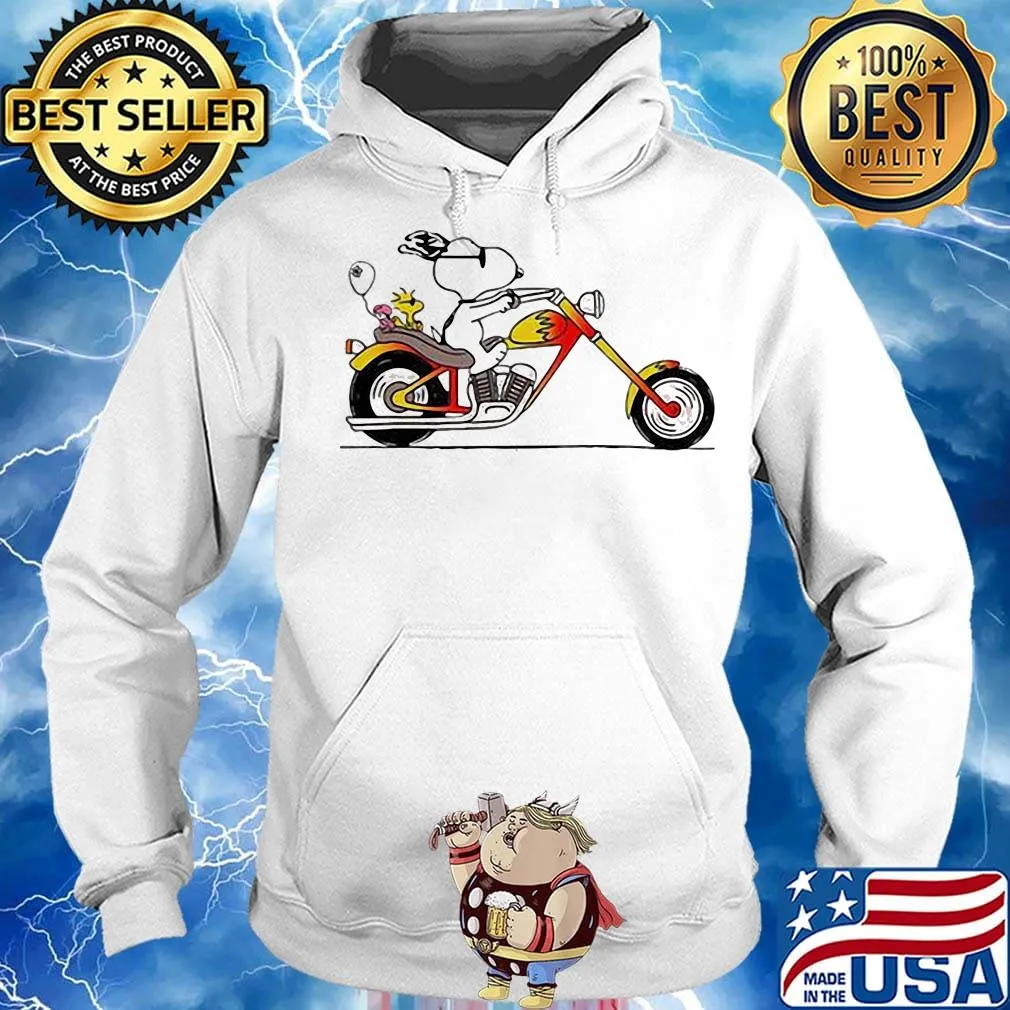 Snoopy and woodstock riding a motorcycle s Hoodie