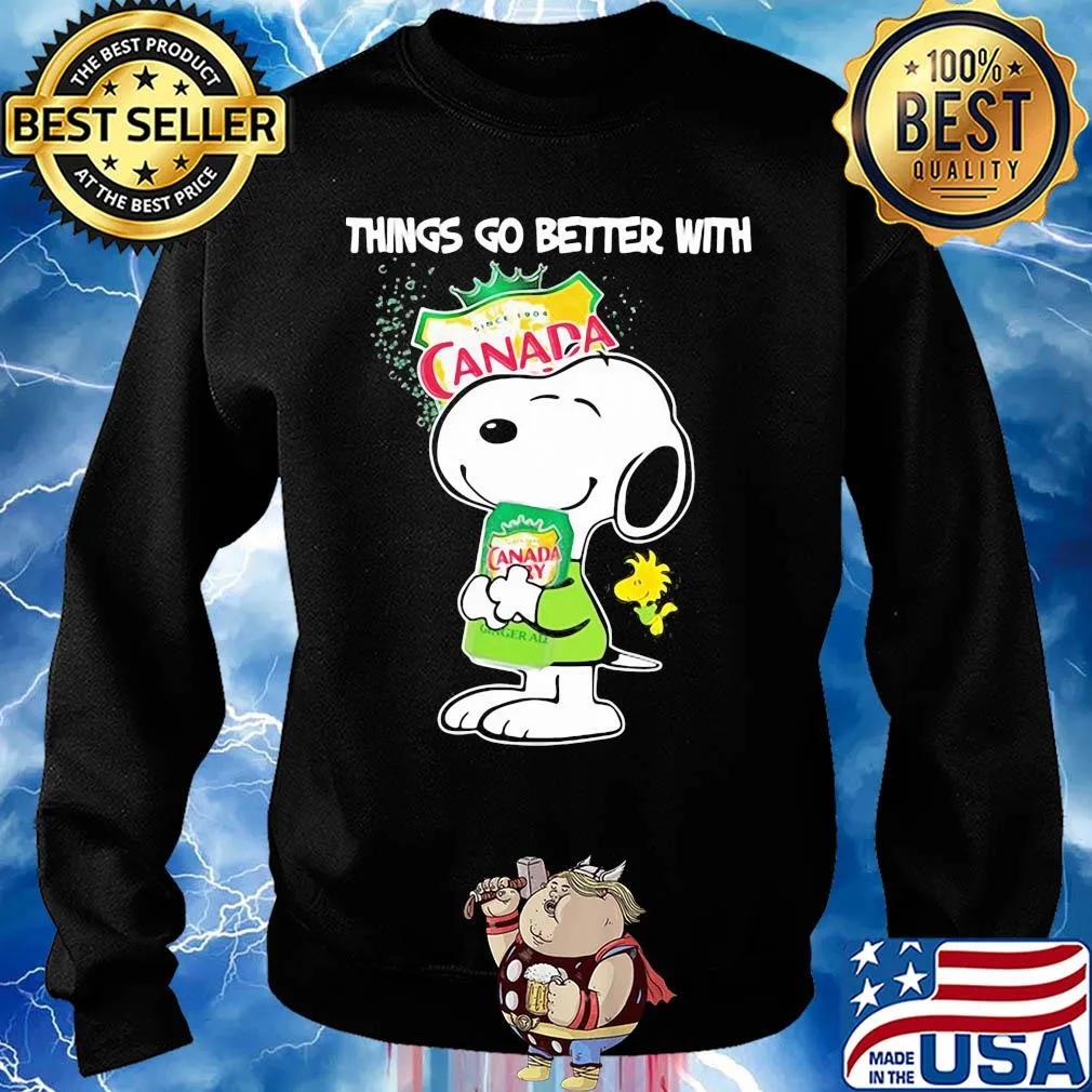 Snoopy and woodstock things go better with canada dry s Sweater