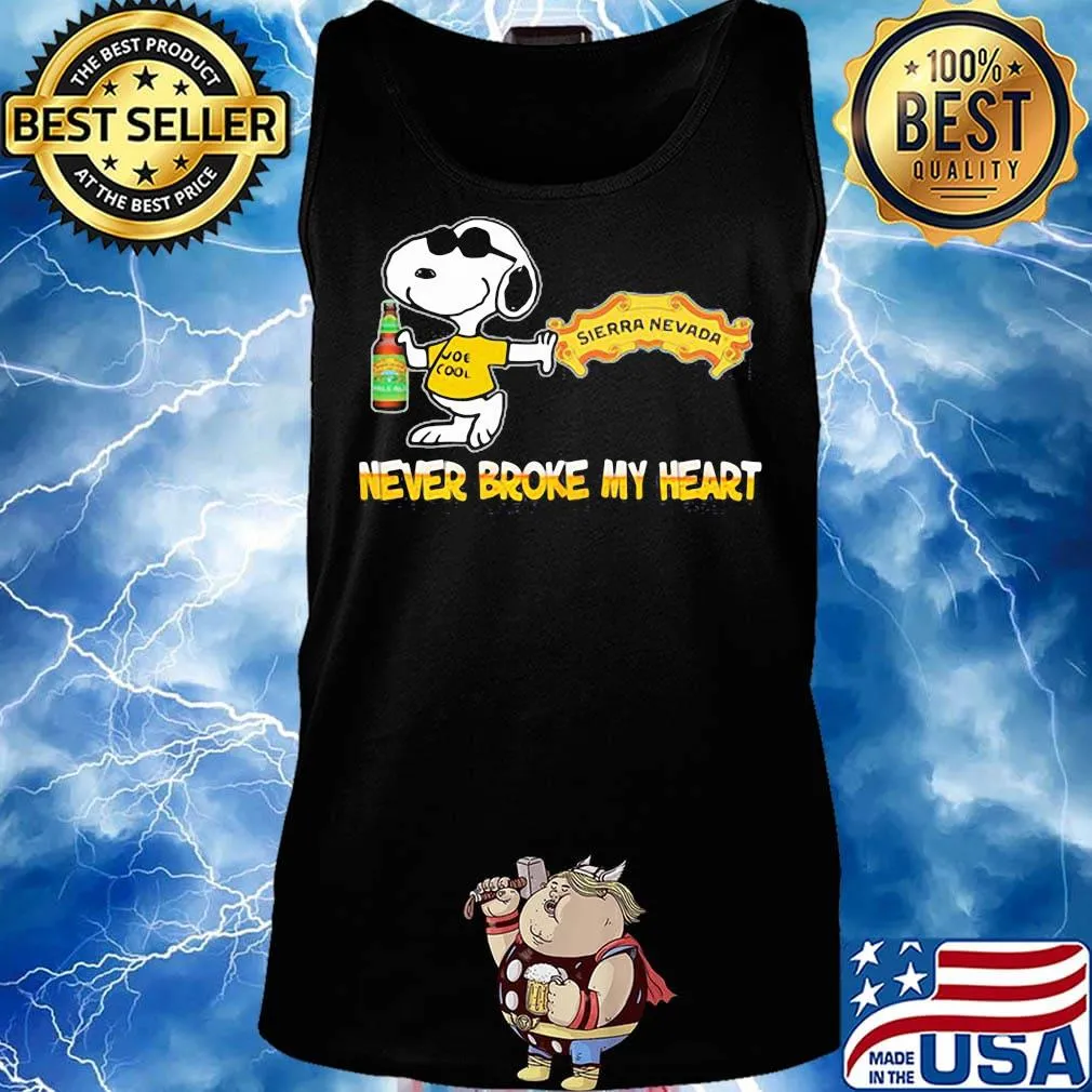 Snoopy hard woodchuck cider beer never broke my heart s Tank top